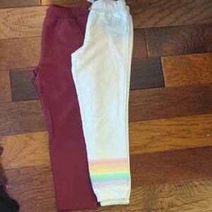 GAP Kids Maroon and Cream Joggers
